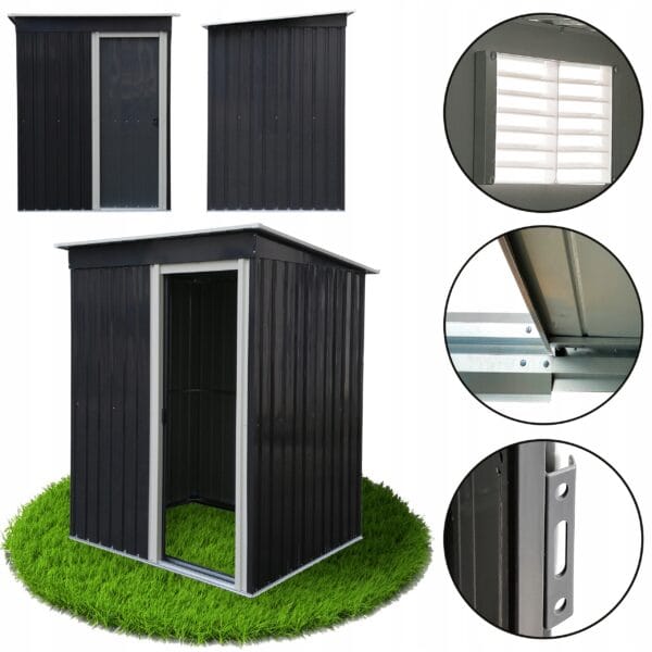 DOMEK NARZĘDZIOWY METALOWY BLASZAK SZOPA NA NARZĘDZIA 130x151x182 DM1006