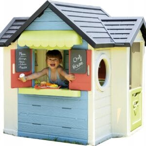 DOMEK OGRODOWY DLA DZIECI KUCHNIA SZEFA z akcesoriami 38szt BAR SMOBY
